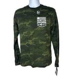 Howitzer Patriot MFG Camo Long Sleeve Tee Small 100% Cotton USA Design